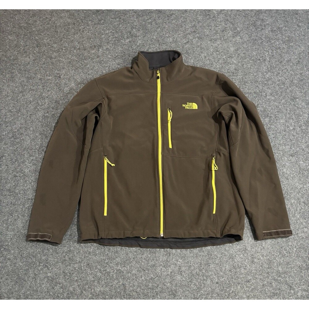 The North Face Apex Bionic Jacket Size Large Full Zip Brown Read